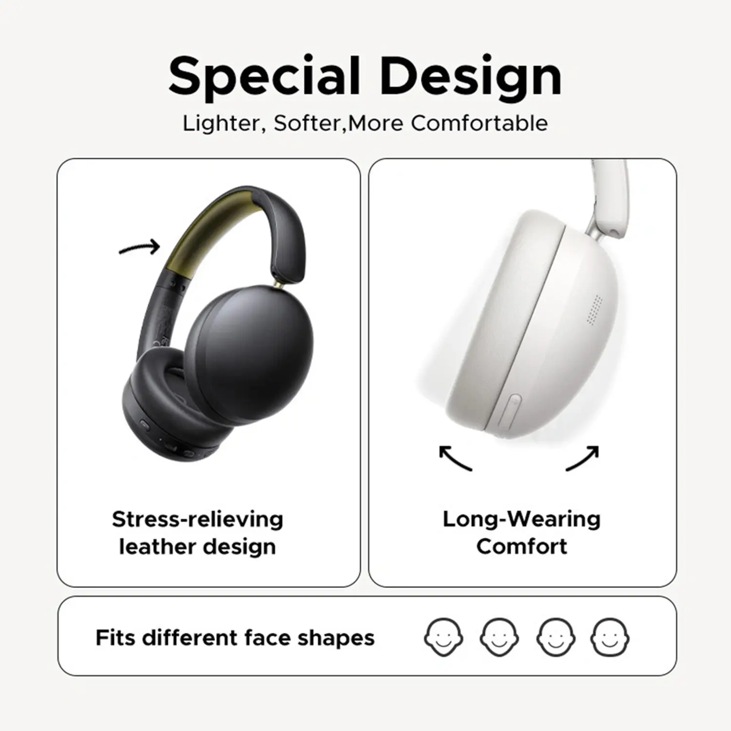 UGREEN STUDIO MAX2 WIRELESS HEADPHONE GRAY 45017 - Image 5