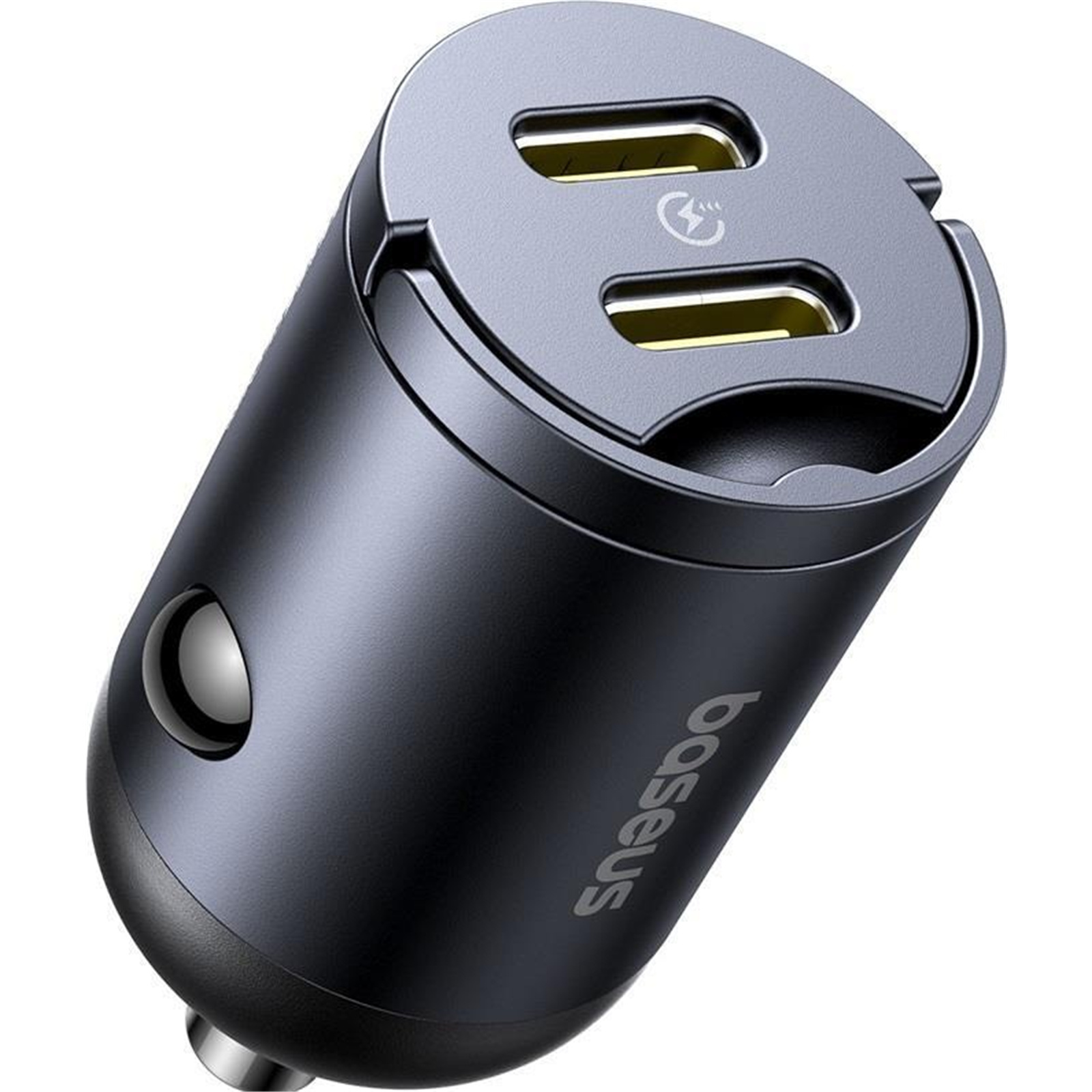 BASEUS TINY STAR 30W MINI CAR CHARGER COSMIC BLACK - Image 3