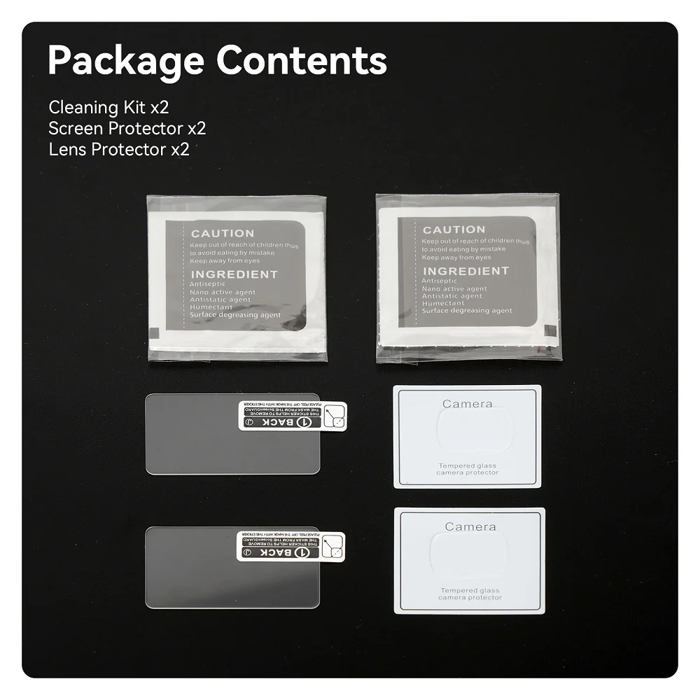 TELESIN POCKET 3 TEMPERED FILM SET POCKET3 S6-FLM-01-TDJ - Image 10