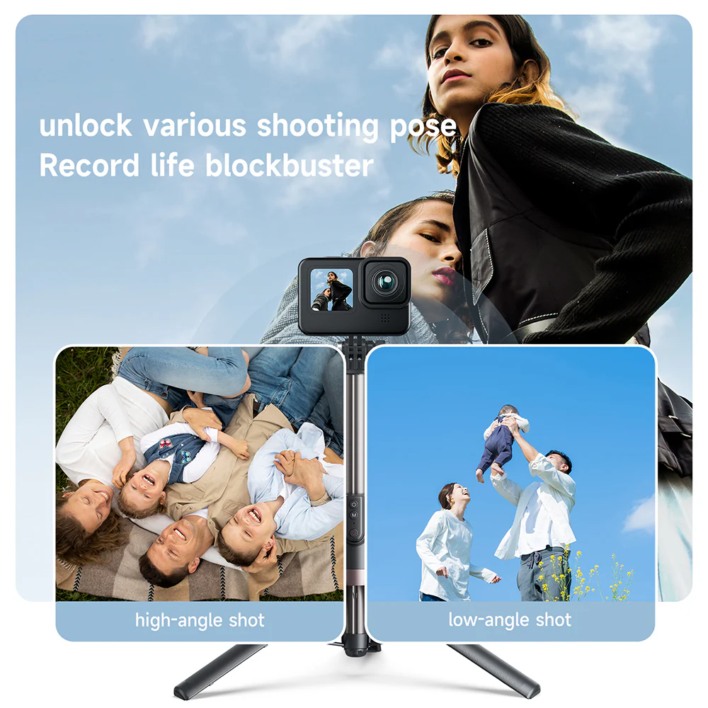 TELESIN 1.3M SELFIE STICK TRIPOD WITH REMOTE CONTROL TE-RCSS-003 - Image 12