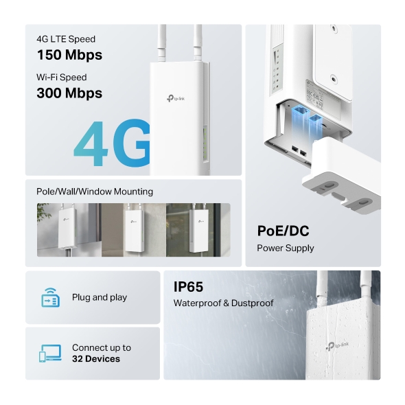 TP LINK 4G OUTDOOR 300 MBPS WIFI ROUTER TL-MR100 OUTDOOR - Image 5