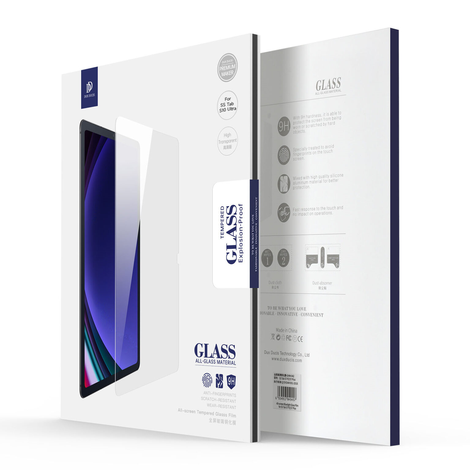 DUXDUCIS SAMSUNG TAB S10 ULTRA/S9 ULTRA/S8 ULTRA GLASS SCREEN PROTECTOR CLEAR - Image 2