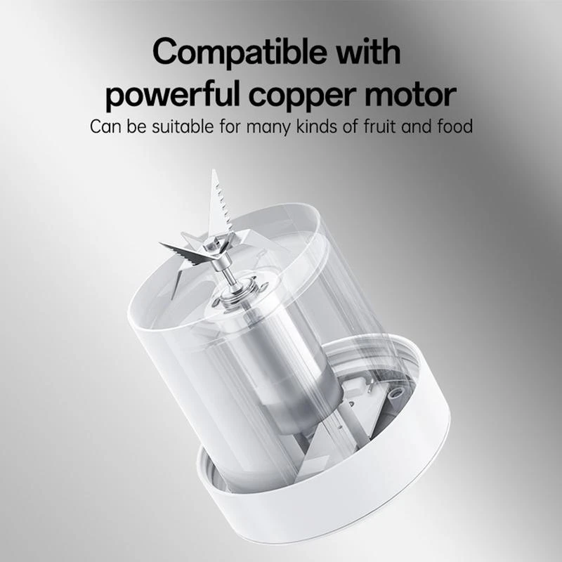 YESIDO 450ML PORTABLE USB C JUICER WHITE EC17 - Image 2