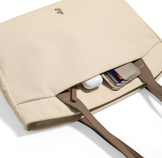 TOMTOC VERSATILE T23 LAPTOP TOTE BAG KHAKI T23S1K1 - Image 6