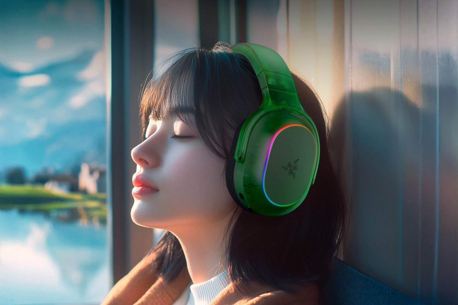 RAZER BARRACUDA X CHROMA WIRELESS GAMING HEADSET PHANTOM GREEN RZ04-05220300-R3M1 - Image 5