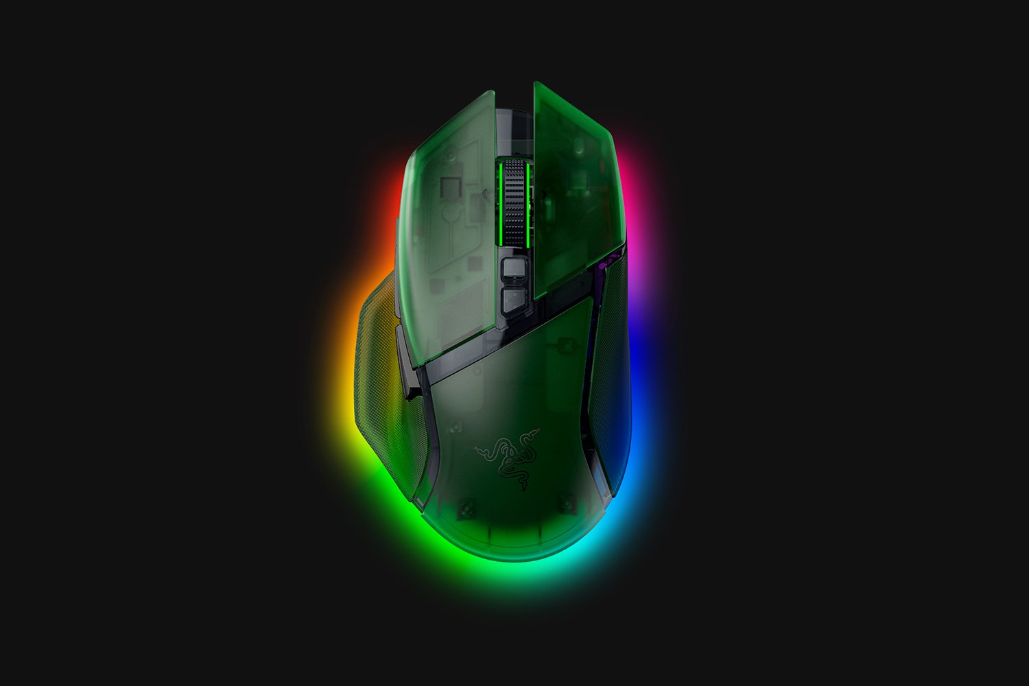 RAZER BASILISK V3 PRO ERGONOMIC WIRELESS GAMING MOUSE PHANTOM GREEN EDITION RZ01-05240300-R3G1 - Image 5
