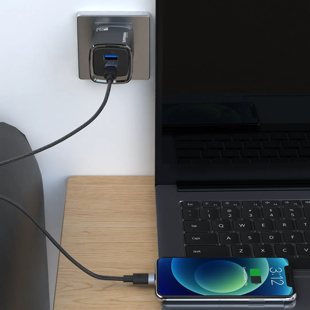 PAWA SUPERMINI TRAVEL CHARGER PD QC PORT 25W BLACK PW-TC25CUUK-BK - Image 2