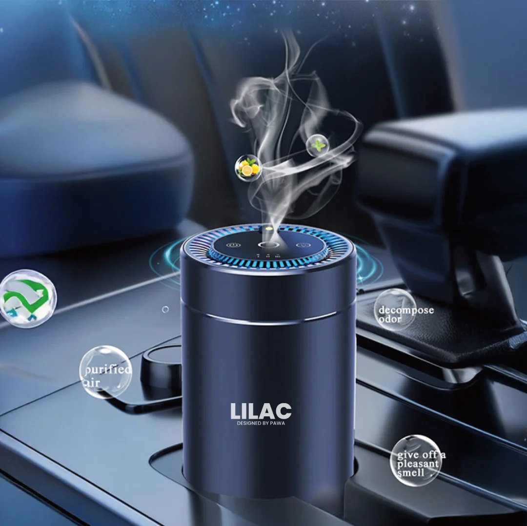 PAWA LILAC AROMA DIFFUSER WITH STARRY LIGHT BLACK PW-PCADL80-BK - Image 2