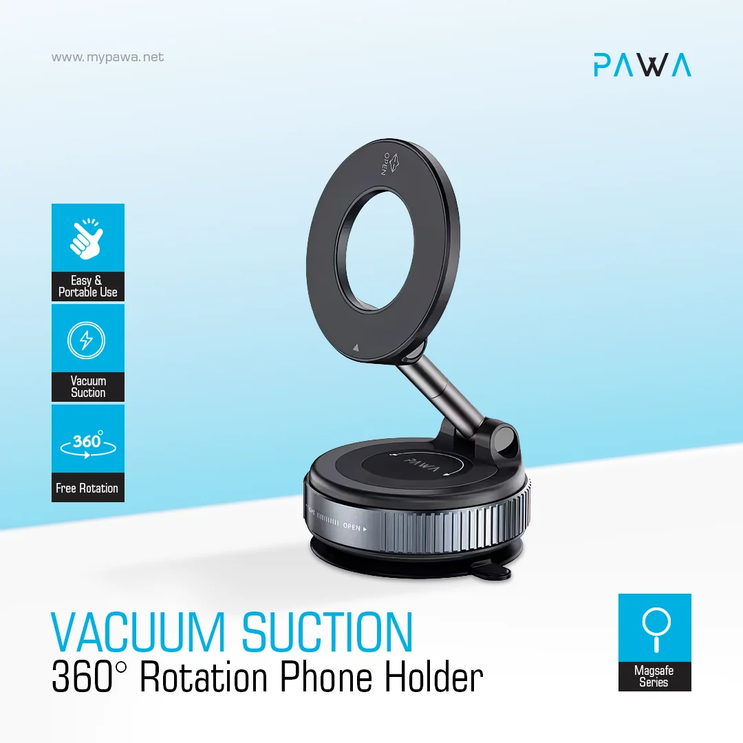 PAWA VACUUM SUCTION 360 ROTATION PHONE HOLDER PW-CH2T52M2 - Image 3
