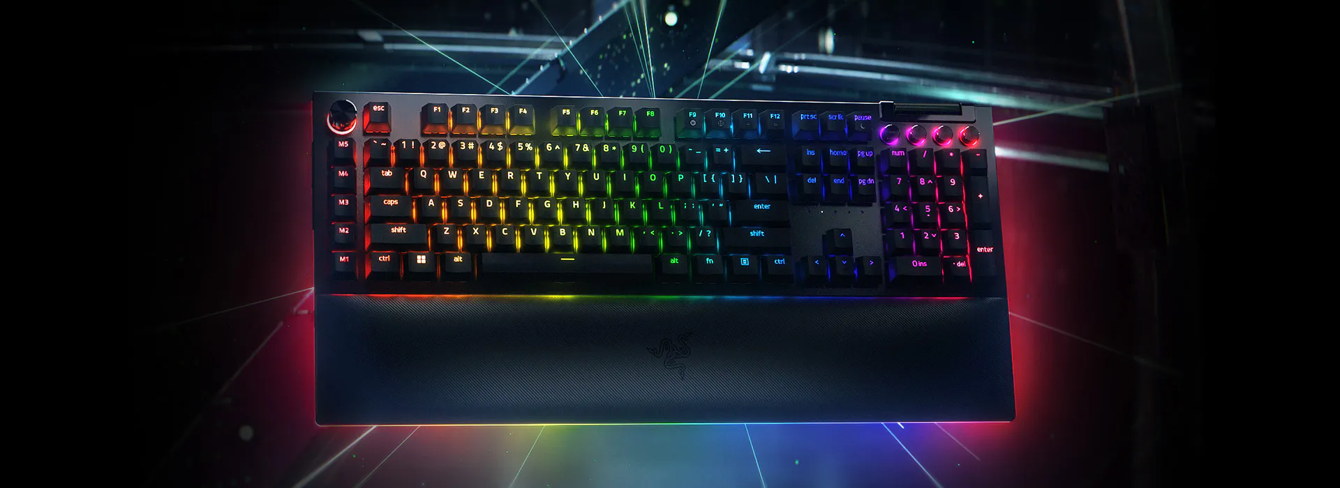 RAZER BLACKWIDOW V4 75% HOT-SWAPPABLE MECHANICAL GAMING KEYBOARD PHANTOM GREEN RZ03-05003300-R3M1 - Image 2