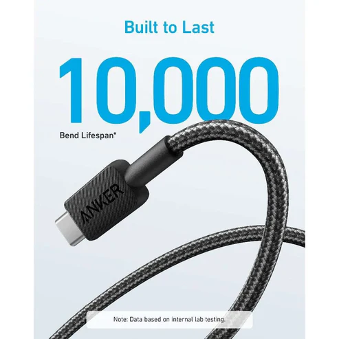 ANKER 322 USB-A TO USB-C BRAIDED 3FT CABLE A81H5H21 - Image 3