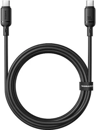 BASEUS SILKY USB TO TYPE C 100W CABLE 2M CLUSTER BLACK - Image 4