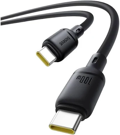 BASEUS SILKY USB TO TYPE C 100W CABLE 2M CLUSTER BLACK - Image 3