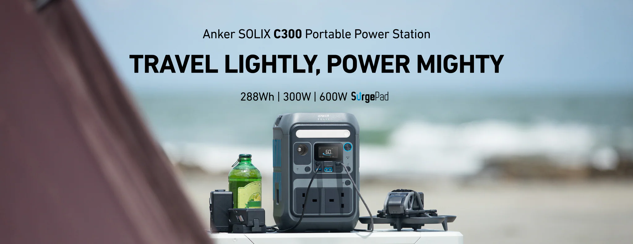 ANKER SOLIX C300X PORTABLE POWER STATION BLACK A1723211 - Image 10