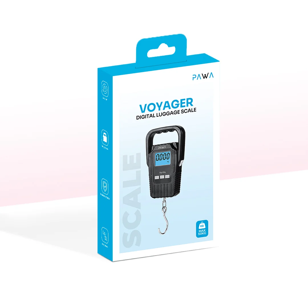PAWA VOYAGER DIGITAL LUGGAGE SCALE BLACK PW-LGSC50KG-BK - Image 5