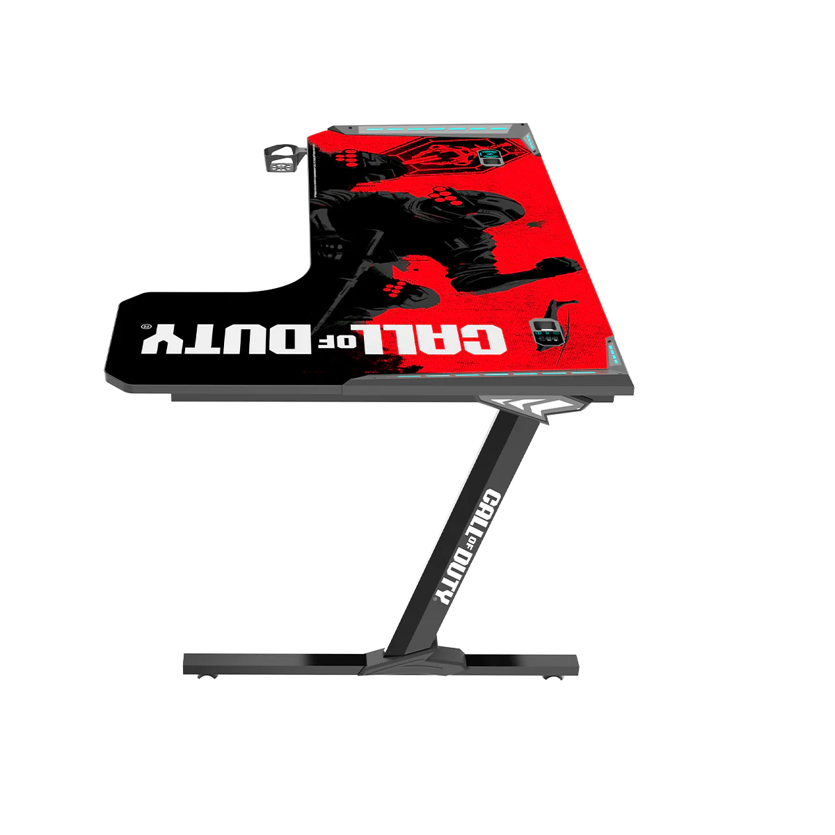 GAMEON CALL OF DUTY R-SHAPED RGB FLOWING LIGHT GAMING DESK COD-PHANTOMXL-R-01 - Image 5