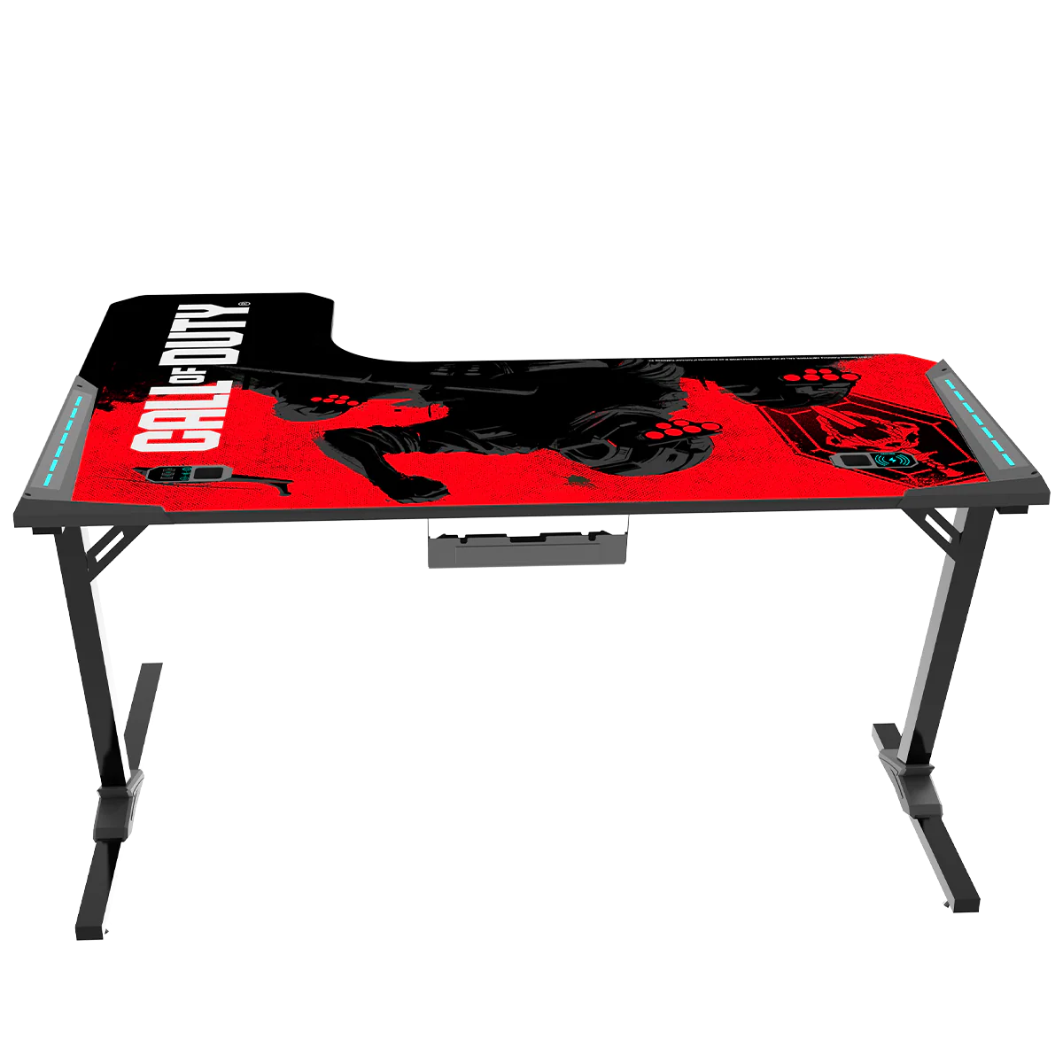 GAMEON CALL OF DUTY R-SHAPED RGB FLOWING LIGHT GAMING DESK COD-PHANTOMXL-R-01 - Image 6