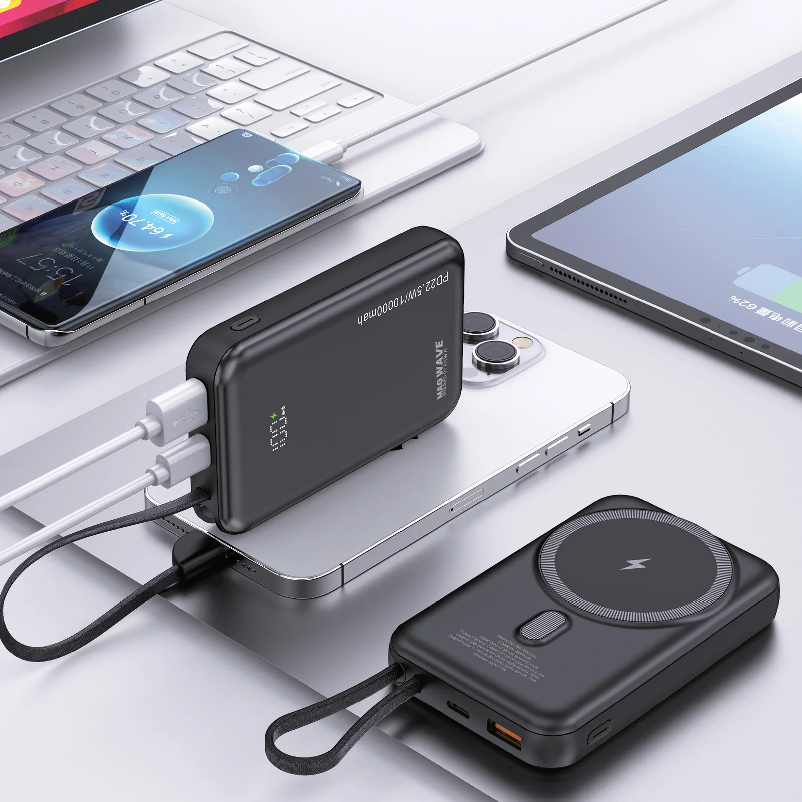 PAWA MAG WAVE 10000MAH MASAFE POWERBANK BLACK PW-PB10230M-BK - Image 2