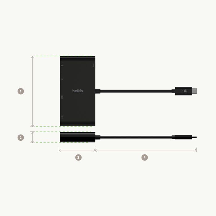 BELKIN USB-C MULTIMEDIA ADAPTER AVC005BTBK - Image 4