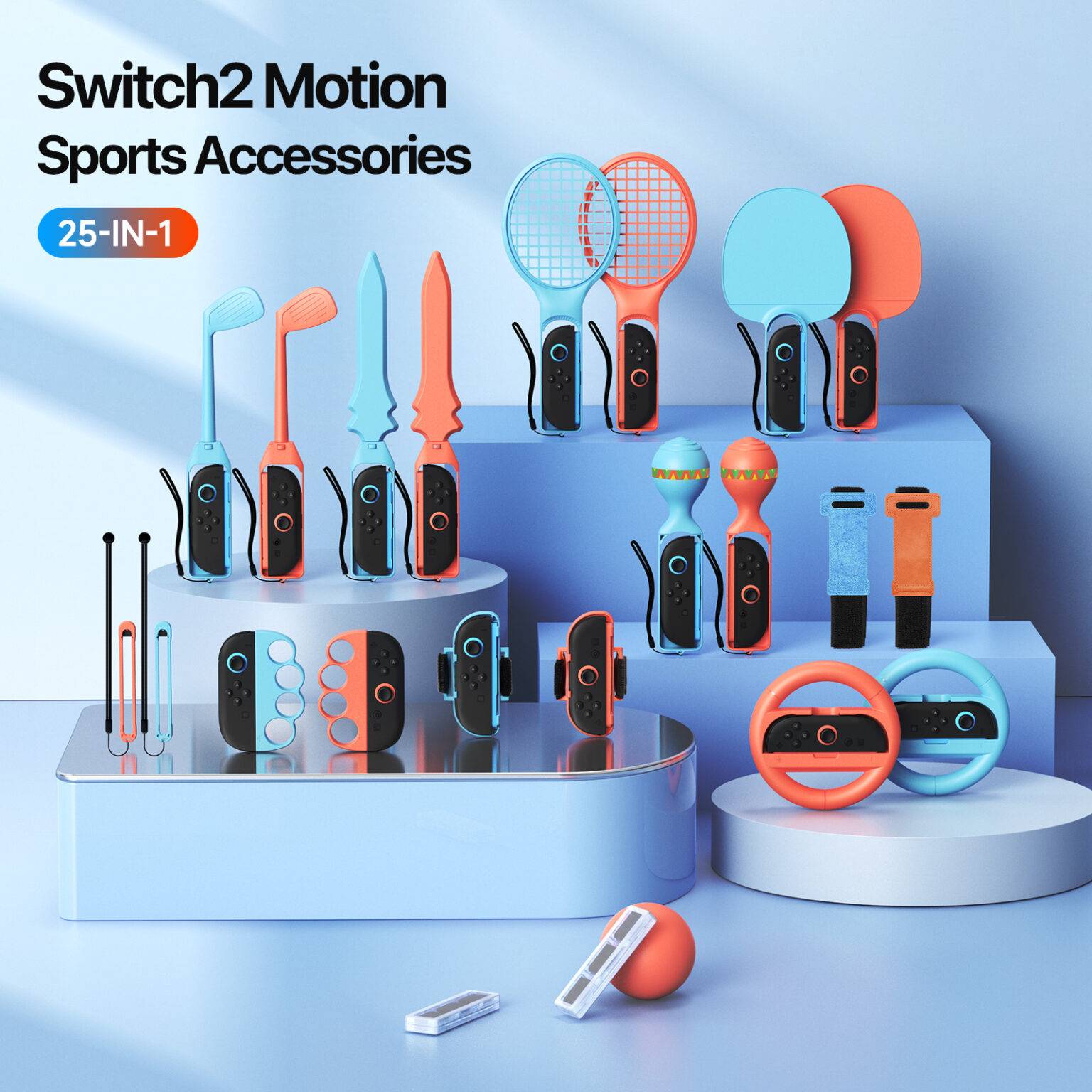 DUXDUCIS NINTENDO SWITCH 2 25-IN-1 SPORTS GAMING ACCESSORY SET SWITCH0010 - Image 2