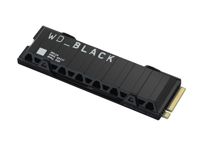 WD INTERNAL GAME DRIVE HEATSINK 1TB SSD GEN4 7300MB/S NVME BLACK SN850X - Image 2