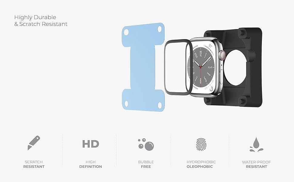 BLUPEBBLE APPLE WATCH 49MM ROCK SERIES GRAPHENE TEMPERED GLASS SCREEN PROTECTOR BP-APWGRK49MM2D-CL - Image 6