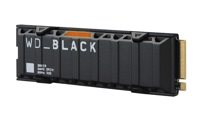 WD INTERNAL GAME DRIVE HEATSINK 1TB SSD GEN4 7300MB/S NVME BLACK SN850X - Image 3