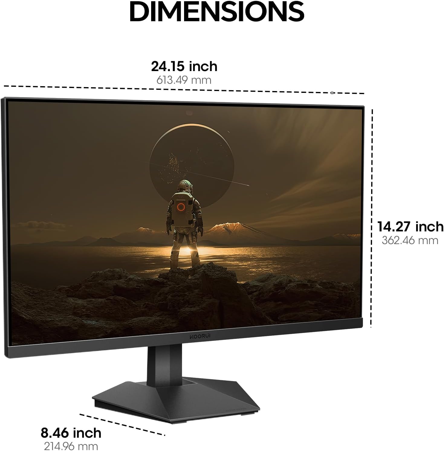 KOORUI 27 INCH FHD 1920X080 200HZ 1MS IPS PANEL GAMING MONITOR G2711P - Image 8