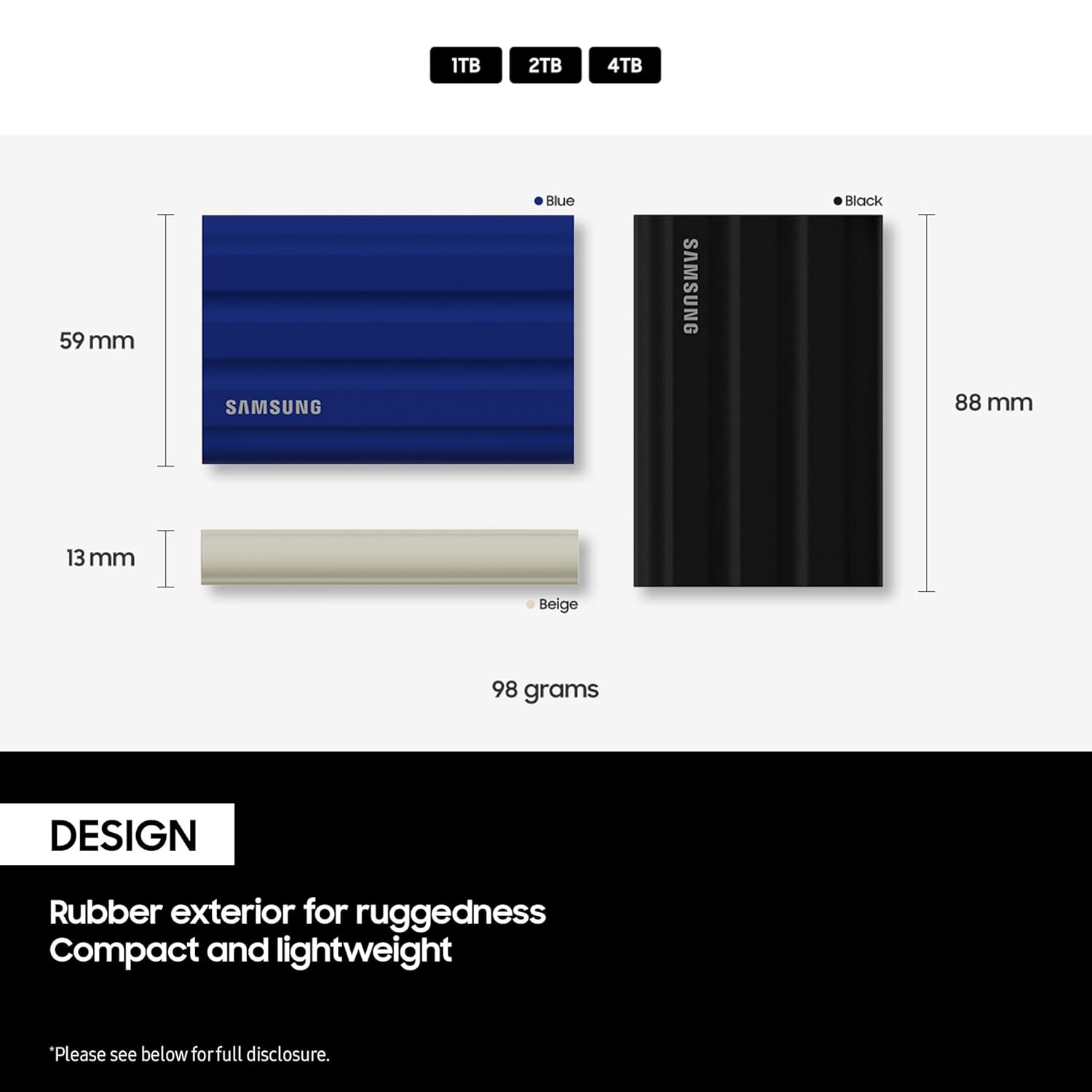 SAMSUNG PORTABLE SSD T7 SHIELD 1TB 6MU-PE1T0K/WW - Image 4