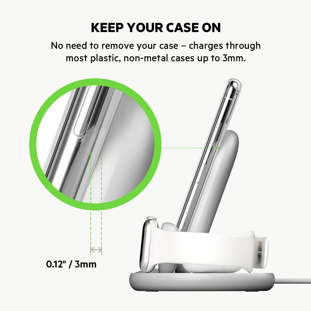BELKIN 3 IN 1 WIRELESS CHARGER 7.5W IPHONE/WATCH/AIRPODS WIZ001MYWH - Image 4