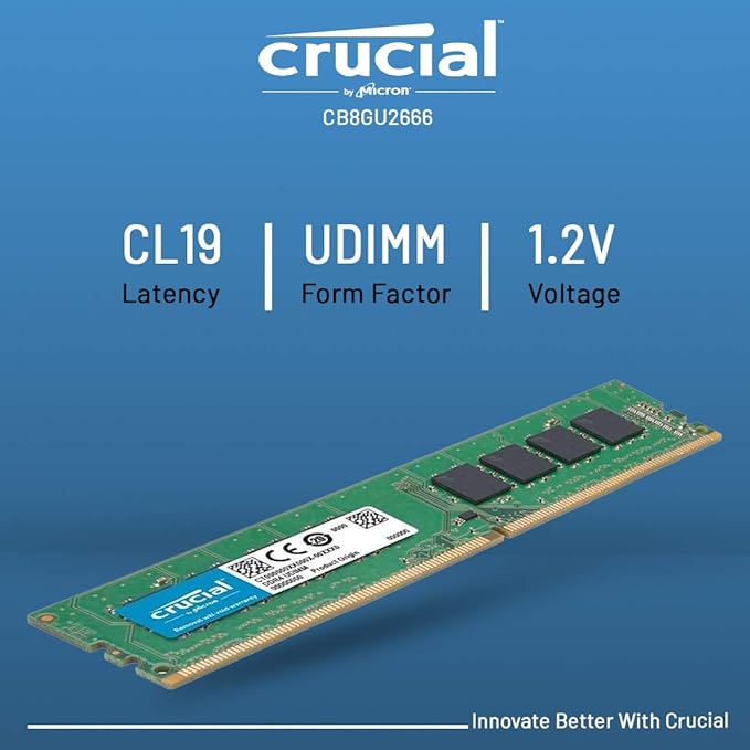 CRUCIAL DESKTOP RAM DDR4-2666 8GB 2666 UDIMM CB8GU2666 - Image 3