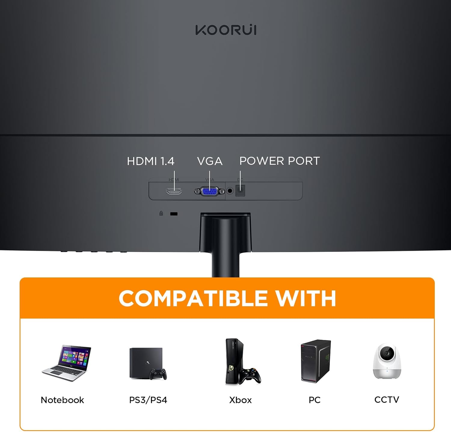 KOORUI 24-INCH FHD 1920X1080 75HZ CURVED GAMING MONITOR BLACK 24N5CA - Image 5