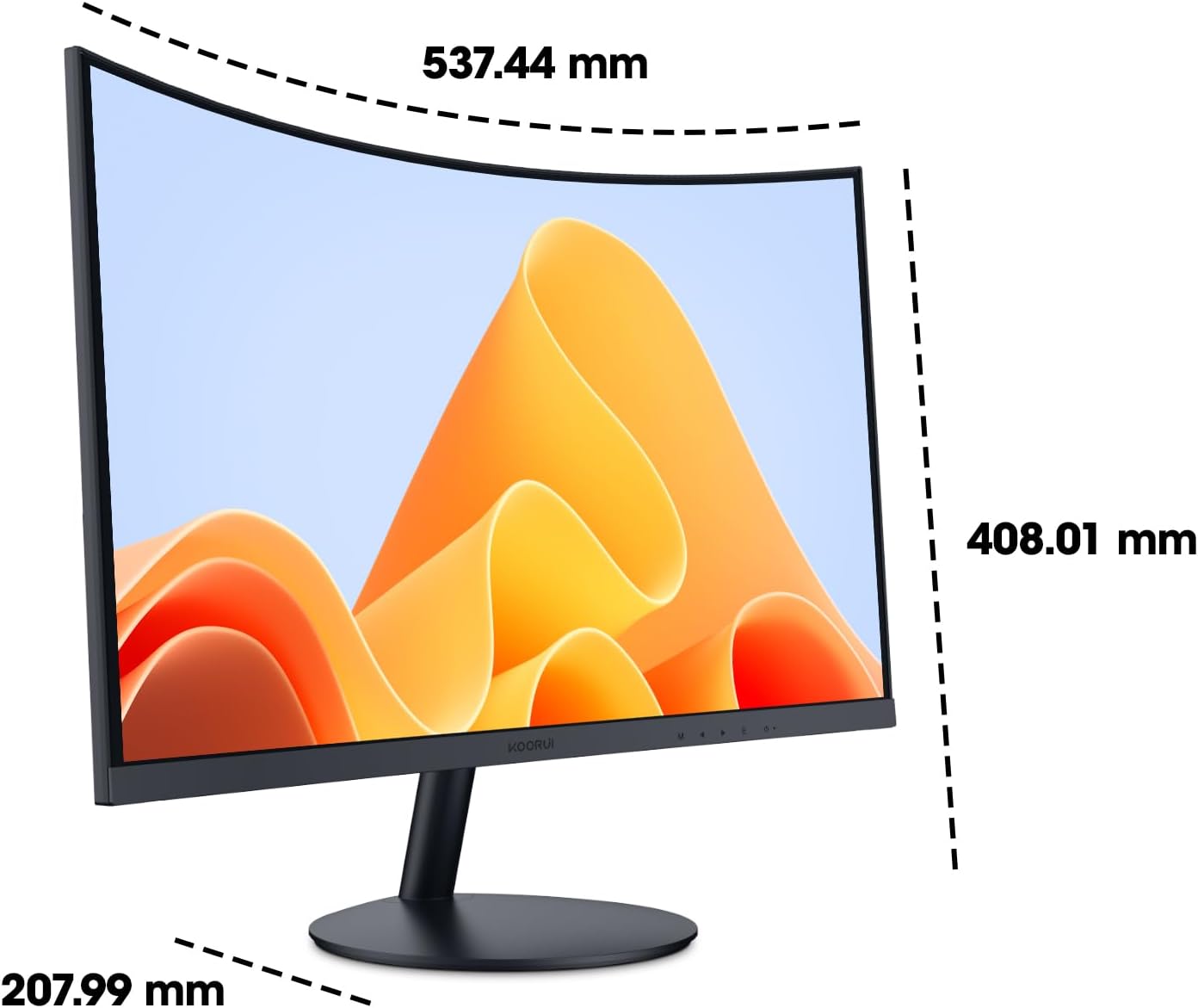 KOORUI 24-INCH FHD 1920X1080 75HZ CURVED GAMING MONITOR BLACK 24N5CA - Image 7