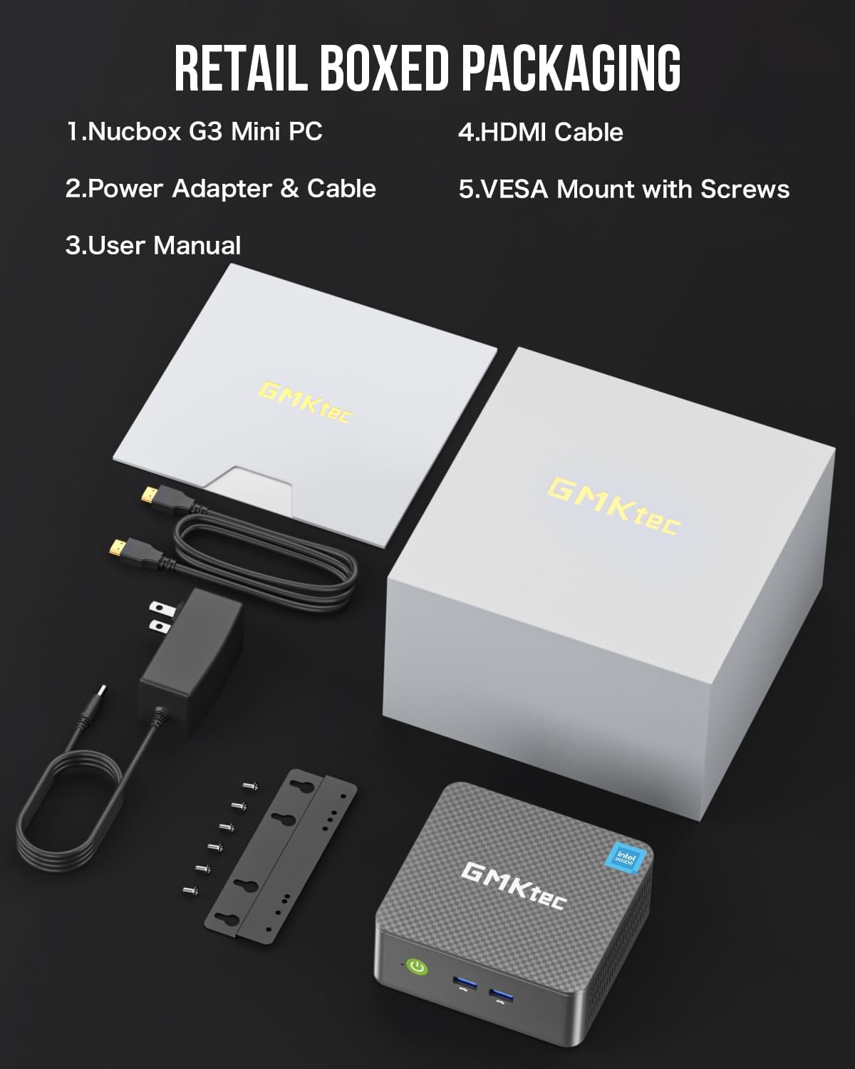 GMKTEC MINI PC INTEL N150 16GB RAM 512GB SSD WIN 11 PRO NUCBOX-G3 PLUS - Image 3