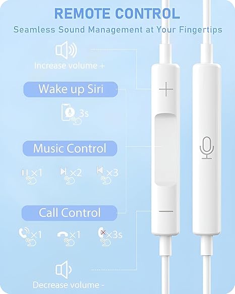 POWERO PLUS WAVE PLUS TYPE C WIRED EARPHONE WHITE PR-WPSTEPTC - Image 2