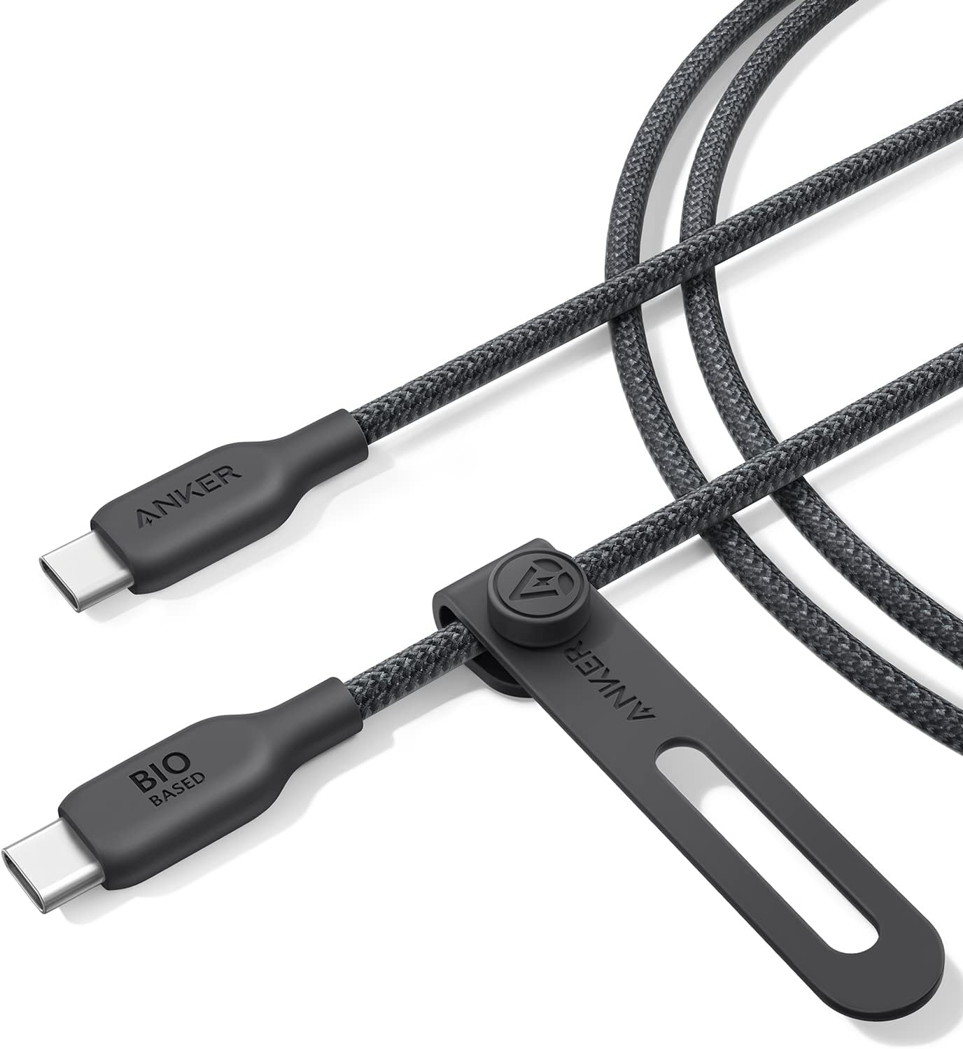 ANKER 544 USB C TO USB C 240W BIO BRAIDED CABLE 6FT BLACK A80F6H11 - Image 2