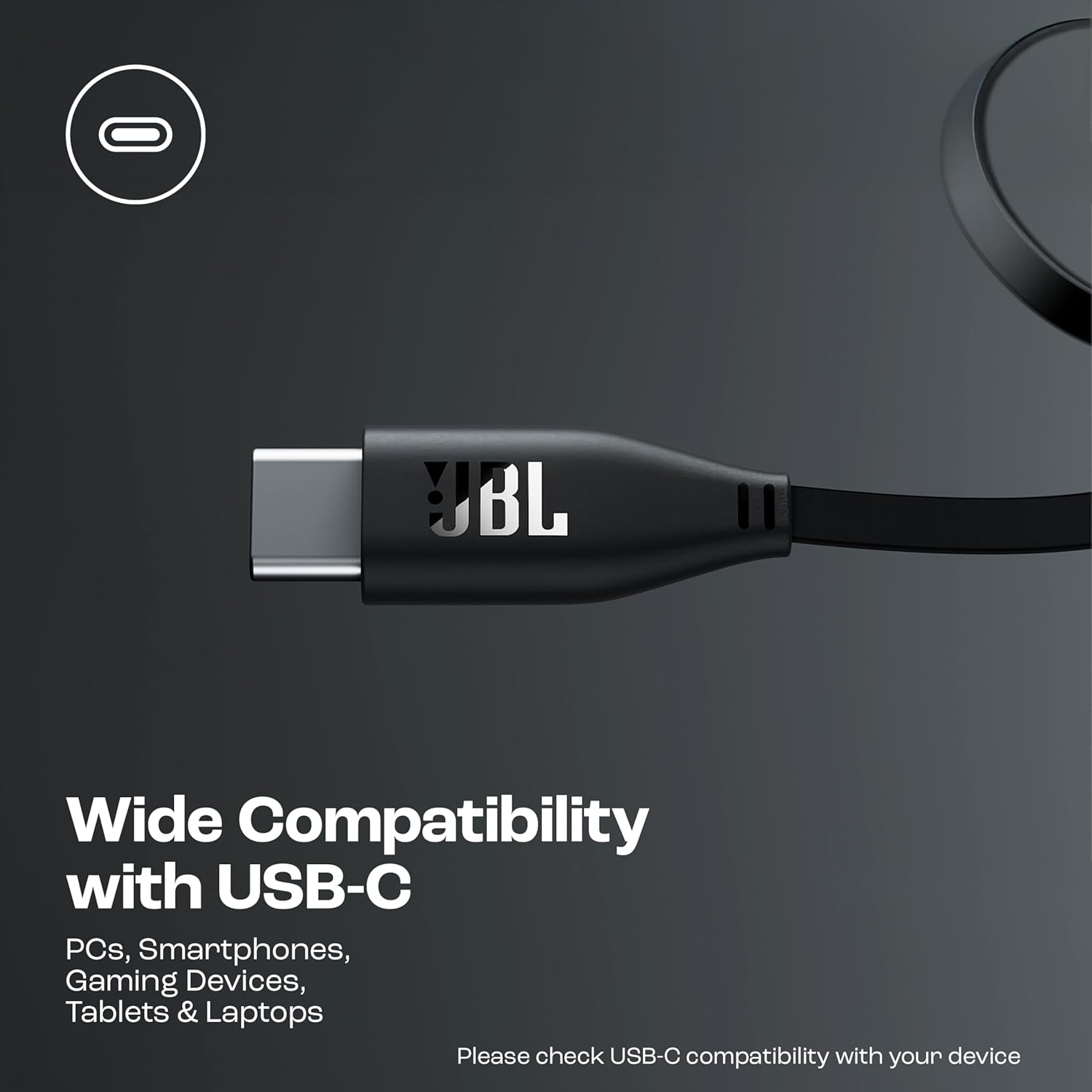 JBL TUNE 520C USBC WIRED HEADSET BLACK - Image 3