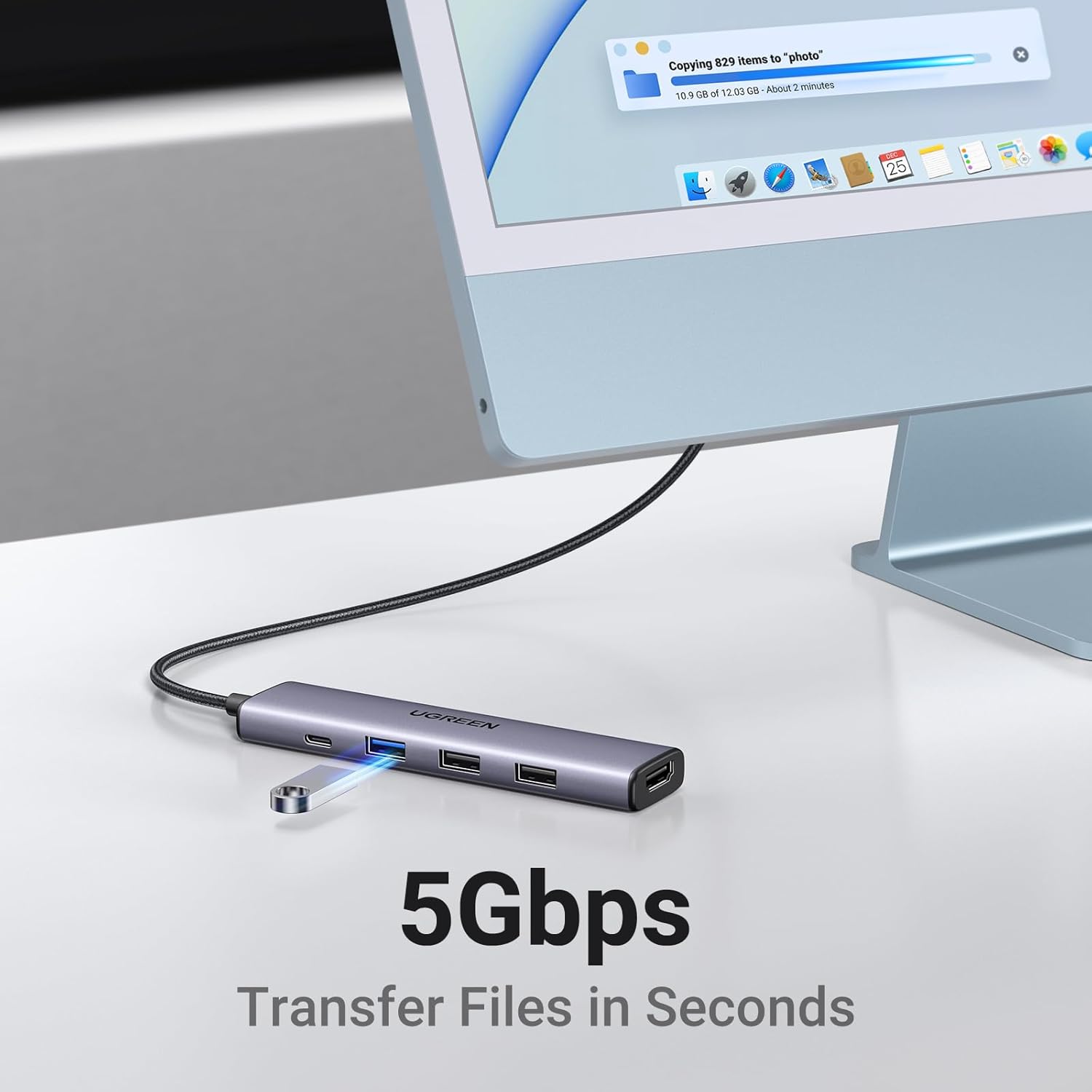 UGREEN 5 IN 1 USB C MULTIFUNCTION ADAPTER 100W 15495 - Image 5