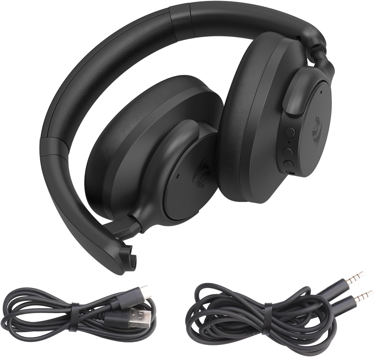 REDRAGON VIBECORE WIRED/WIRELESS GAMING HEADSET BLACK H610 - Image 8