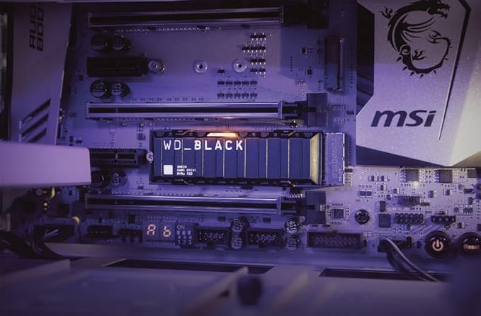 WD INTERNAL GAME DRIVE HEATSINK 1TB SSD GEN4 7300MB/S NVME BLACK SN850X - Image 4