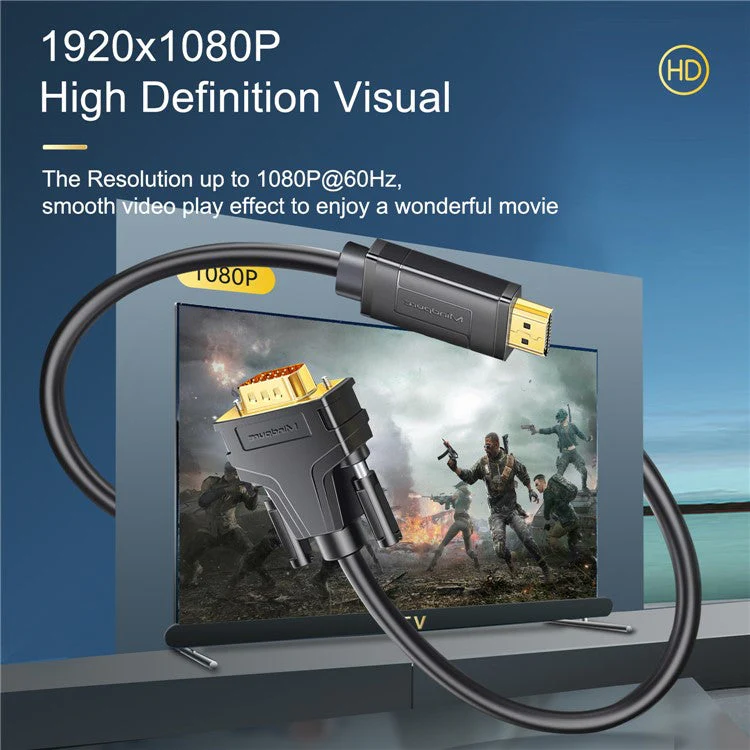MINDPURE HDMI TO VGA ADAPTER CABLE 3M BLACK LX10416 - Image 7