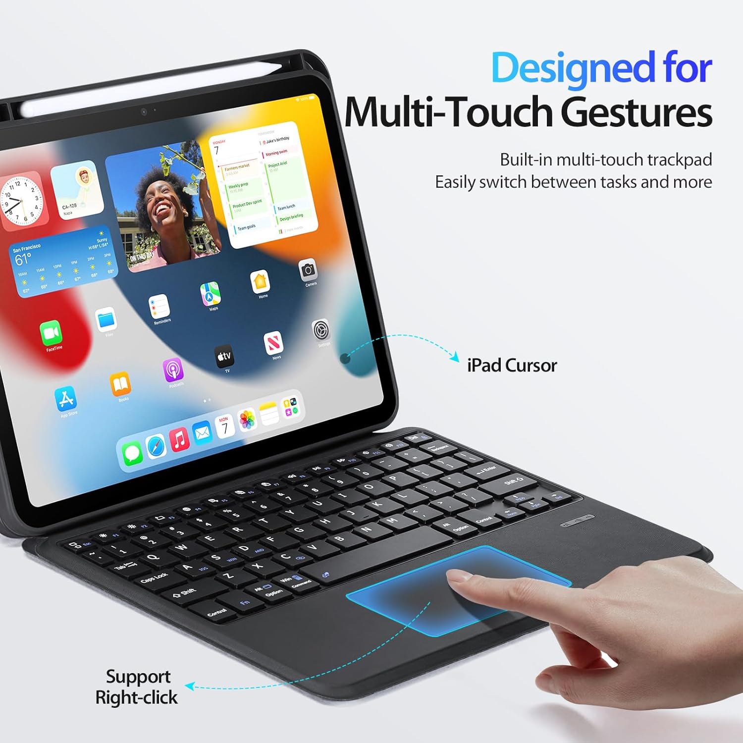 DUX DUSIC TK SERIES IPAD 10 (2022) KEYBOARD BLACK DKB004 - Image 4