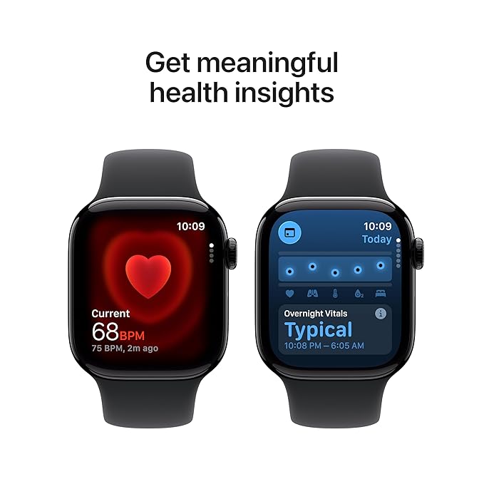 APPLE WATCH SERIES 11 GPS 42MM 2025 JET BLACK ALUMINIUM CASE WITH BLACK SPORT BAND - M/L MEQU4 - Image 2