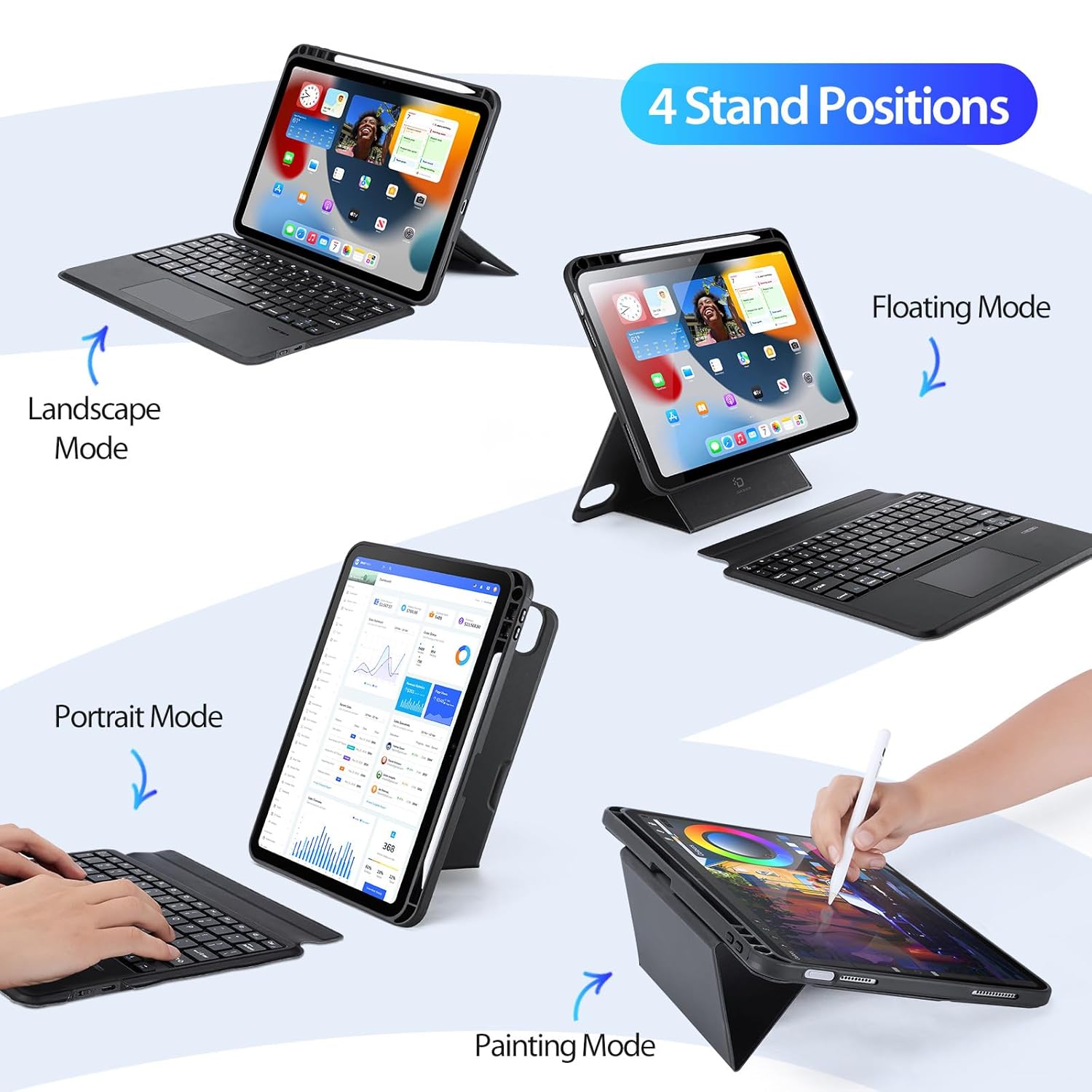 DUX DUSIC TK SERIES IPAD 10 (2022) KEYBOARD BLACK DKB004 - Image 3