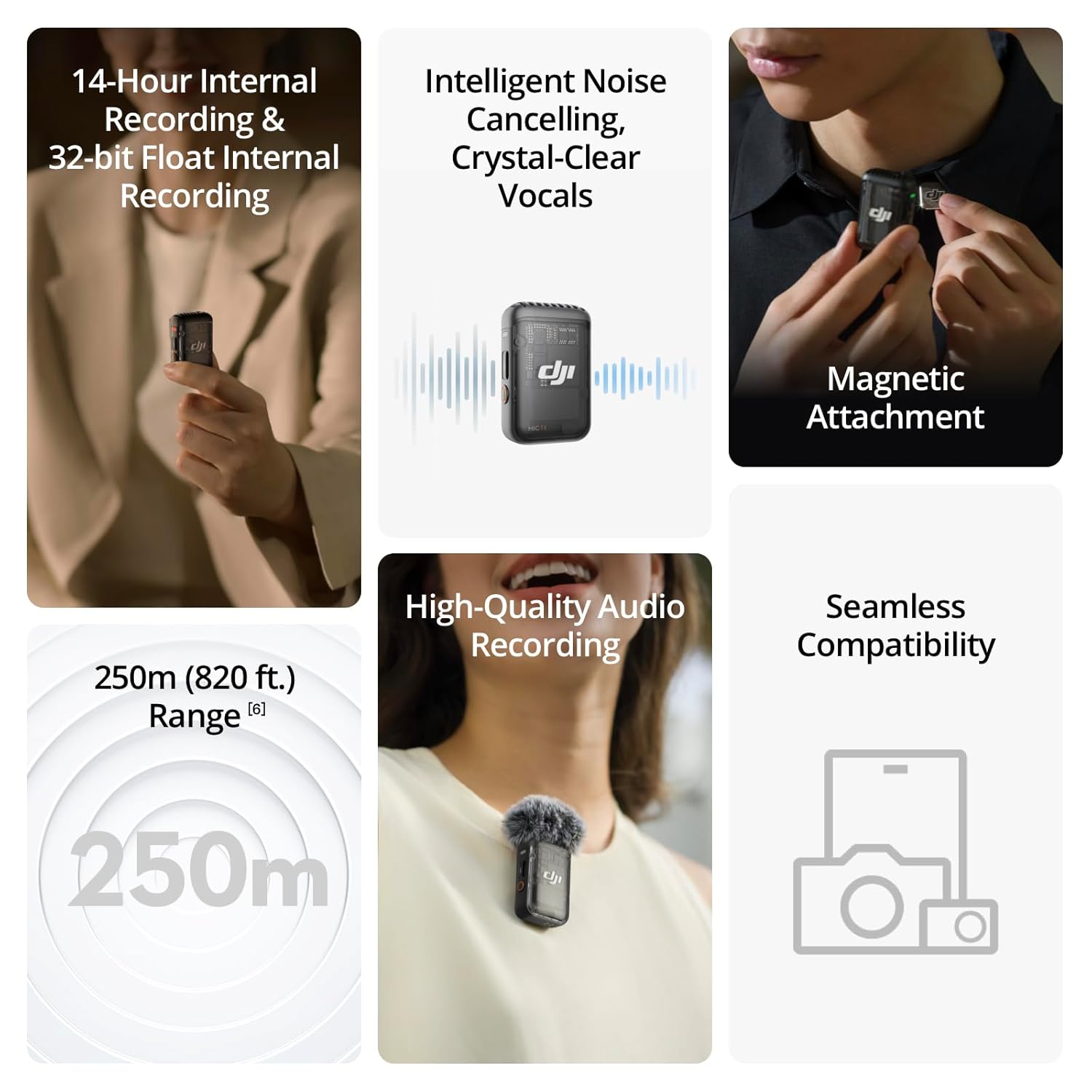 DJI MIC 2 WIRELESS MICROPHONE SINGLE KIT (1TX + 1RX) - Image 3