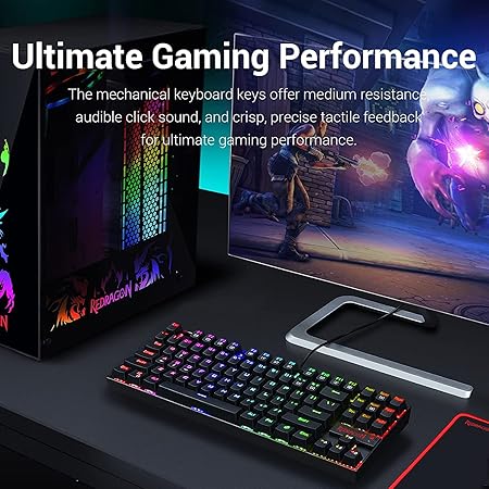 REDRAGON GAMING ESSENTIALS KEYBOARD MOUSE COMBO 2 IN 1 K552RGB-BA - Image 3