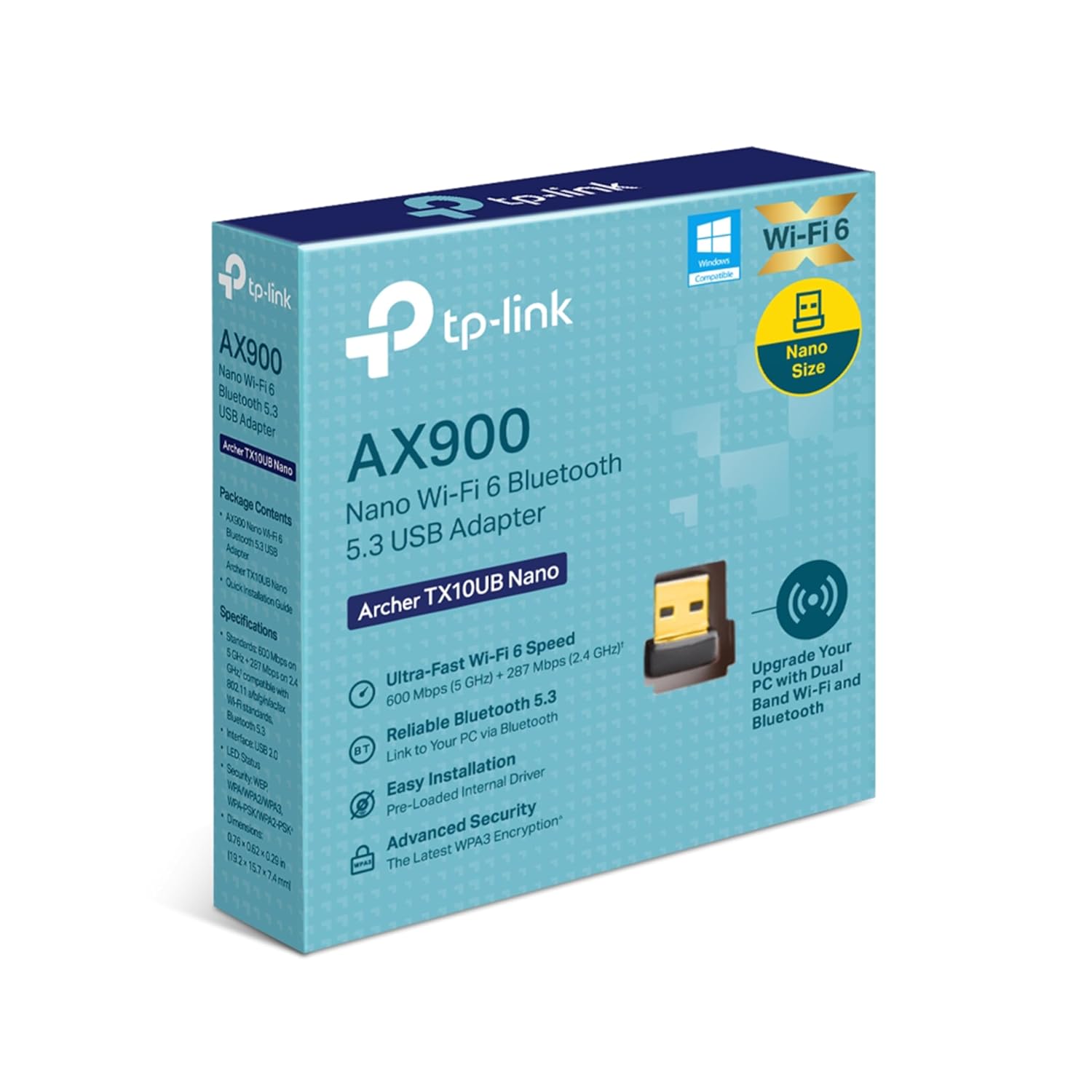 TP LINK AX9000 NANO WIFI 6 BLUETOOTH 5.3 USB ADAPTER ARCHER TX10UB NANO - Image 3