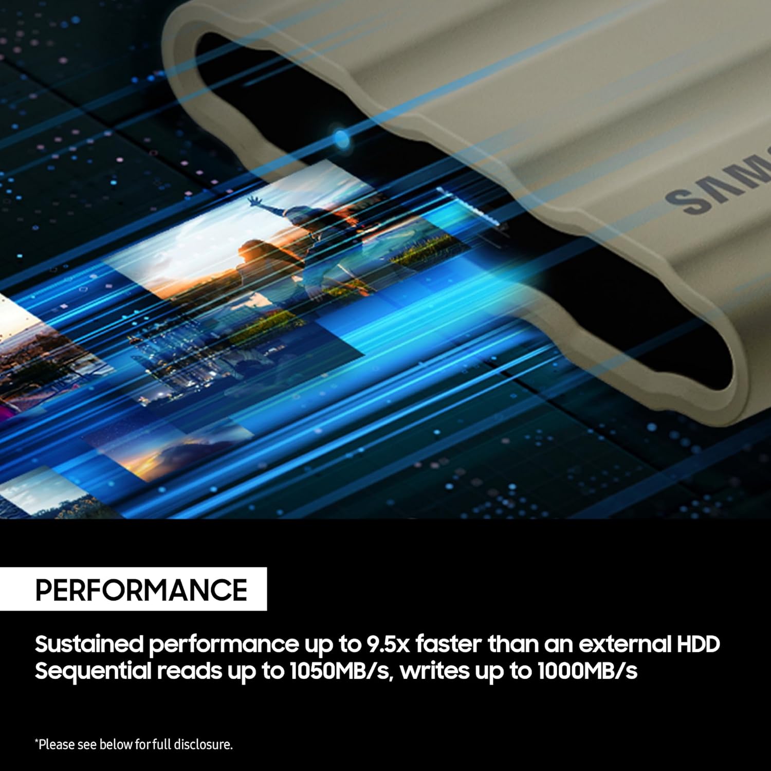 SAMSUNG PORTABLE SSD T7 SHIELD 1TB 6MU-PE1T0K/WW - Image 6