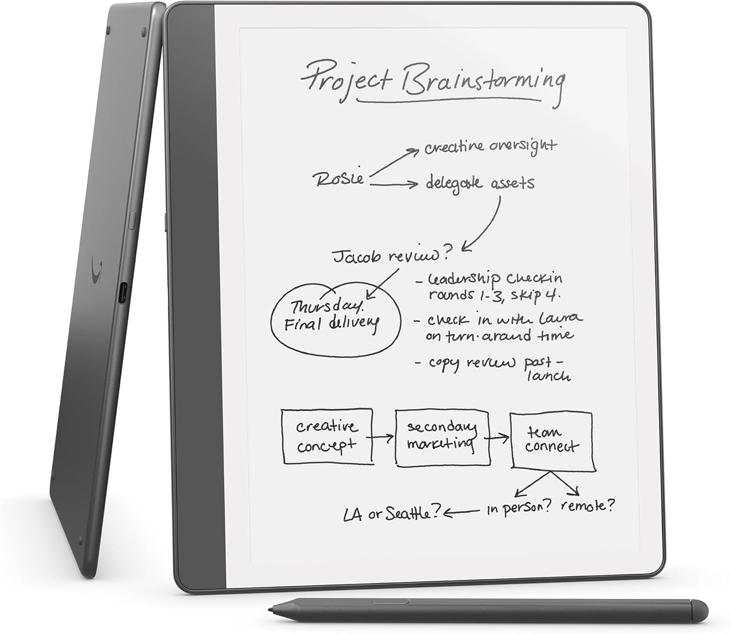 AMAZON KINDLE SCRIBE 10.2 INCH EBOOK 32GB WITH PREMIUM PEN USB C CHARGING TUNGSTEN GREY - Image 3