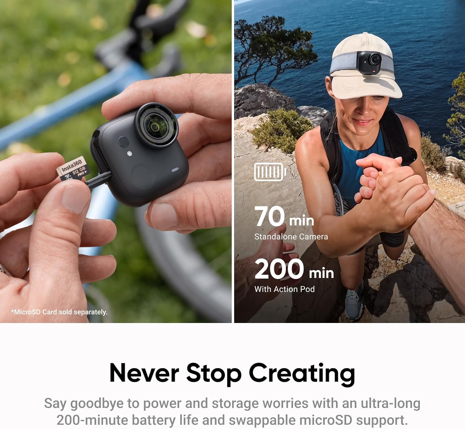 INSTA360 GO ULTRA ACTION CAMERA 4K CREATOR BUNDLE BLACK GOULTRA06 - Image 7